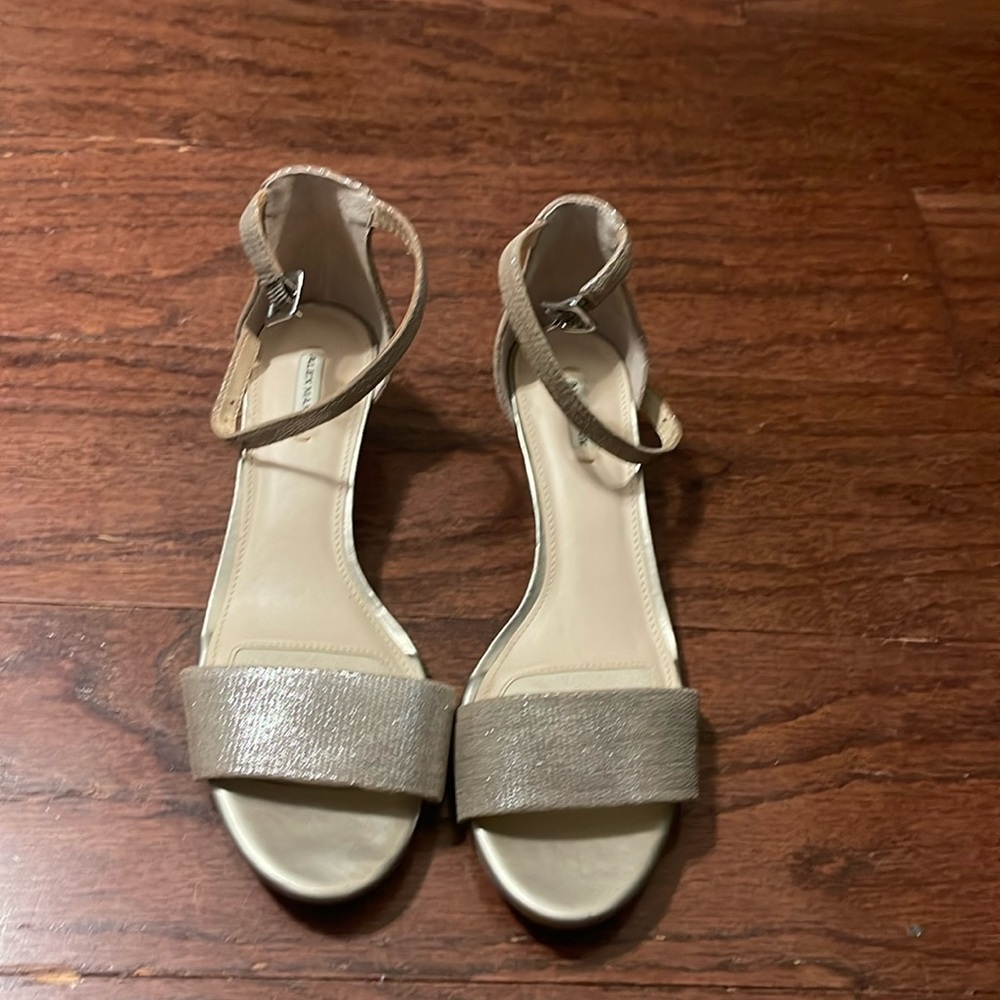 Alex Marie Metallic Gold Ankle-Strap Sandals